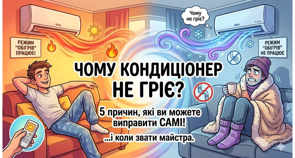 Чому кондиціонер не працює на обігрів: розбір польотів